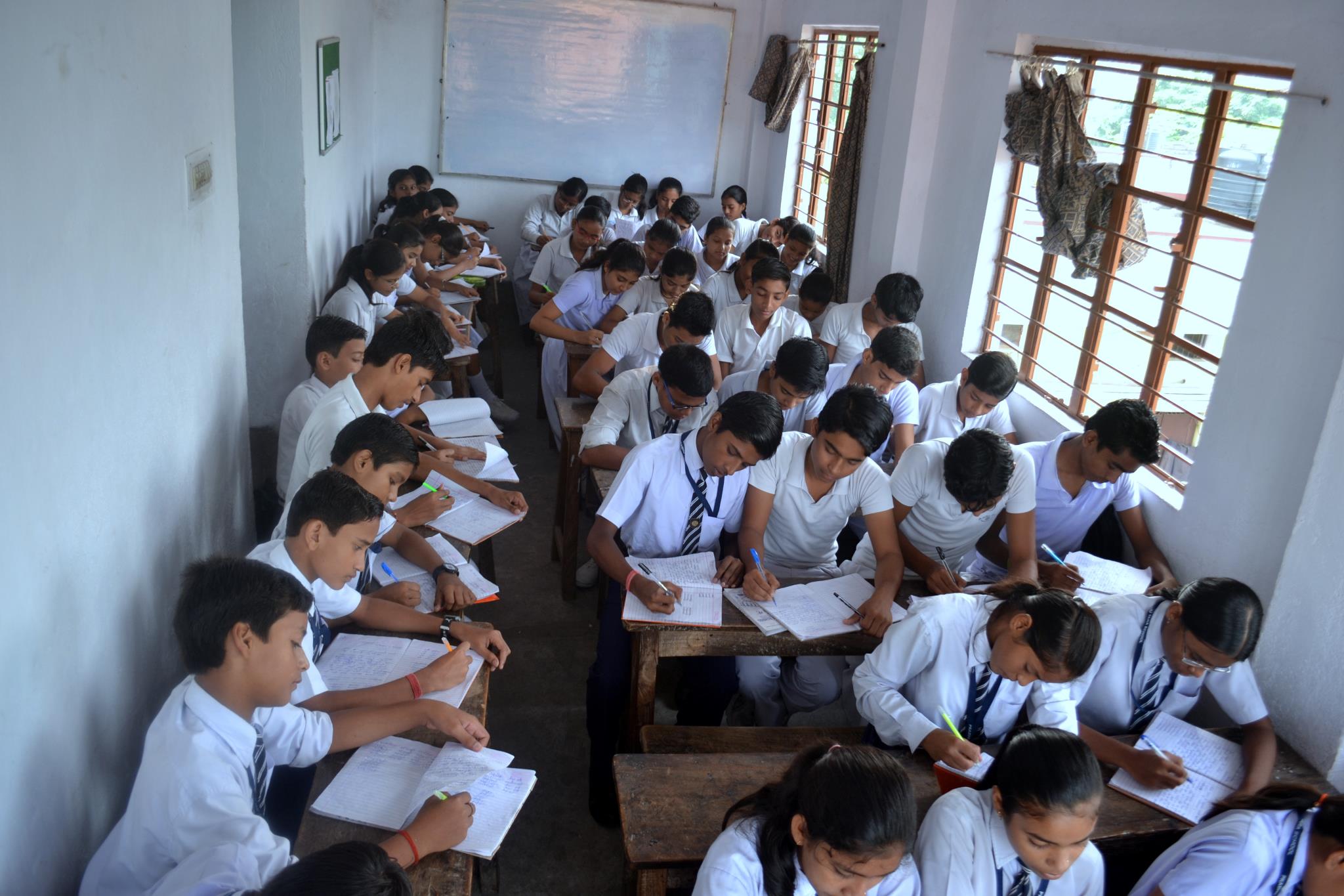 view of a day in classroom